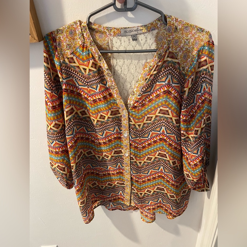70s style blouse